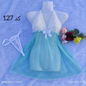 پیراهنی سبزابی کد 127